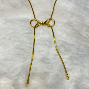 Long Bow Chain Pendant Anti Tarnish