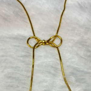 Long Bow Chain Pendant Anti Tarnish