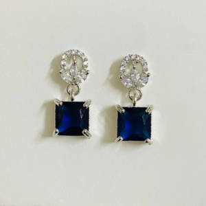 Emerald-Cut American Diamond Dangle Earrings